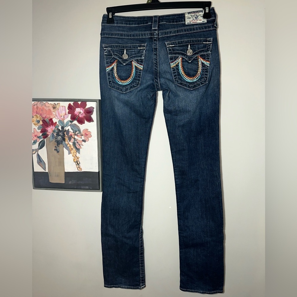 True Religion Rainbow Stitch Straight Jeans – Women’s Size 27